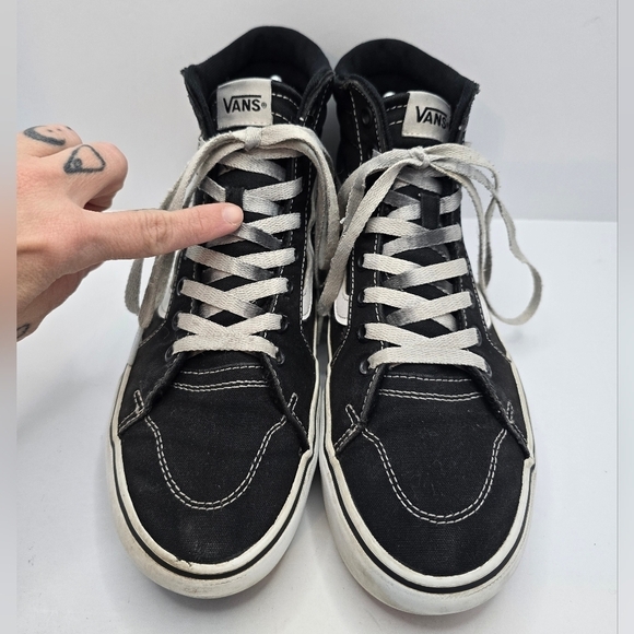 Vans | SK8-HI black canvas indie skateboard sneakers | WMS 9 - Picture 7 of 14